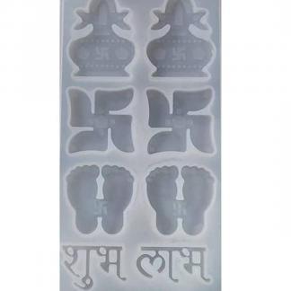 Diwali Shubh Labh Saathiya Kalash Silicone Mold for Resin Art