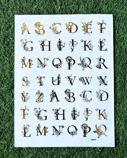 Designer Capital Alphabet Sticker Sheet -2