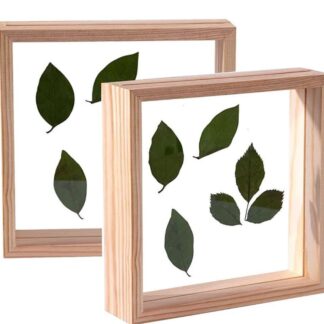 Wooden Varmala Frame with Acrylic Base (10 x 10 inches) Pine wood
