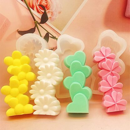 4 Sun Flower Candle Mould