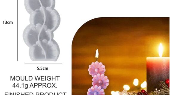 4 Daisy Flower Candle Mould