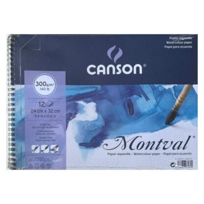 CANSON Montval Spiral Cold Pressed Water Colour Book A4 300 G/M2
