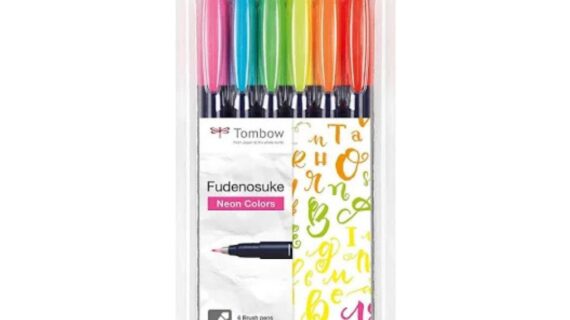 TOMBOW FUDENOSUKE BRUSHPEN NEON COLORS SET OF 6