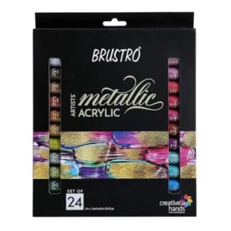 Brustro Artists' Metallic Acrylic Set of 24x12ml tubes
