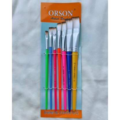 Orson Artist Flat Brushes Set of 7 (0-2-4-6-8-10-12)