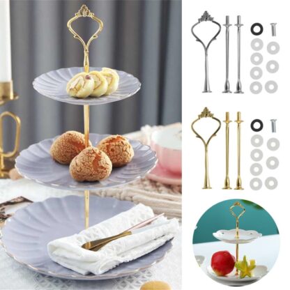 3 Tier Golden Metal Cake Stand