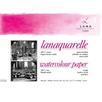 lanaquarelle watercolour paper 300gsm 140Ibs A4Size