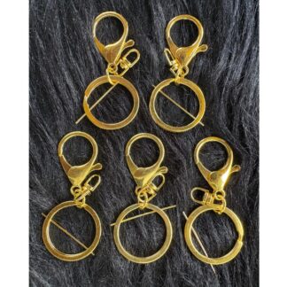Bright Gold Lobster Keychain Set of 5