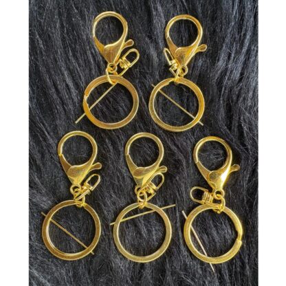Bright Gold Lobster Keychain Set of 5