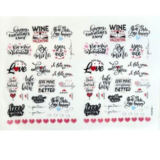 Insert Sheet For Resin Art (IS04) Love Sheet
