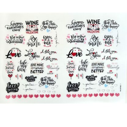 Insert Sheet For Resin Art (IS04) Love Sheet