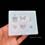 Heart & Eiffel Tower Jewellery Silicone Mold – Multi-Design Resin Art Mold