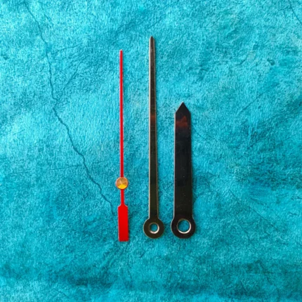 Designer Clock Hands Black & Red – Design 11 for Resin Art & Wall Clocks