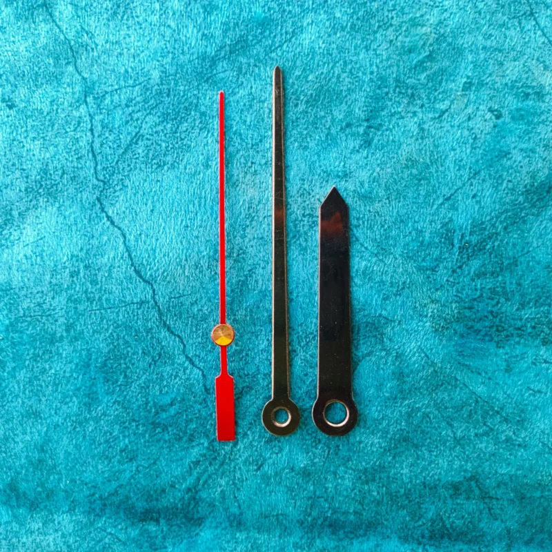 Designer Clock Hands Black & Red – Design 11 for Resin Art & Wall Clocks