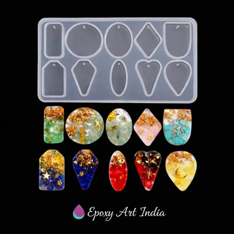 10-Cavity Pendant Silicone Mold for Resin Art