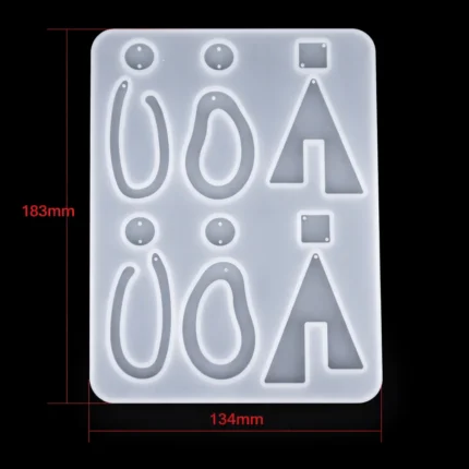 12-Cavity Jewellery Silicone Mold for Resin Art