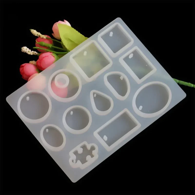 12-Cavity Multishape Earring & Keychain Silicone Mold for Resin Art