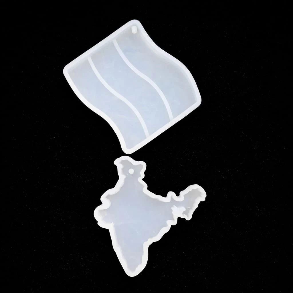 India Map / Flag Keychain Silicone Mold for Resin Art – DIY Resin Keychain & Pendant Mold India Map / Flag Keychain Silicone Mold for Resin Art – DIY Resin Keychain & Pendant Mold