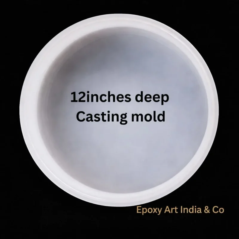 12-Inch Deep Casting Round Silicone Mold for Resin Art – DIY Epoxy Resin Mold