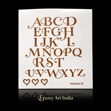 Capital Letter Gold Embossed Sticker Sheet for Resin Art