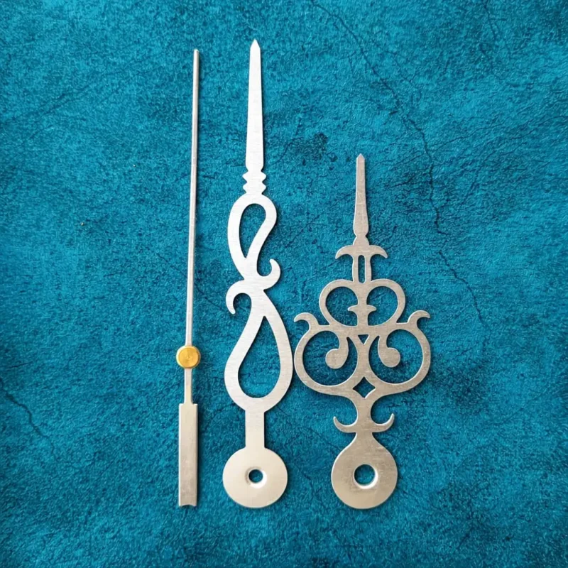 Designer Clock Hands Silver – Design 2 for Resin Art & Wall Clocks