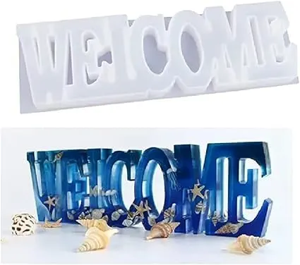 Welcome Mold for Resin Art | Silicone Welcome Mould for DIY Epoxy