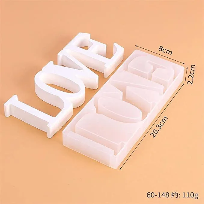 3D Love Letter Silicone Mold for Resin Art