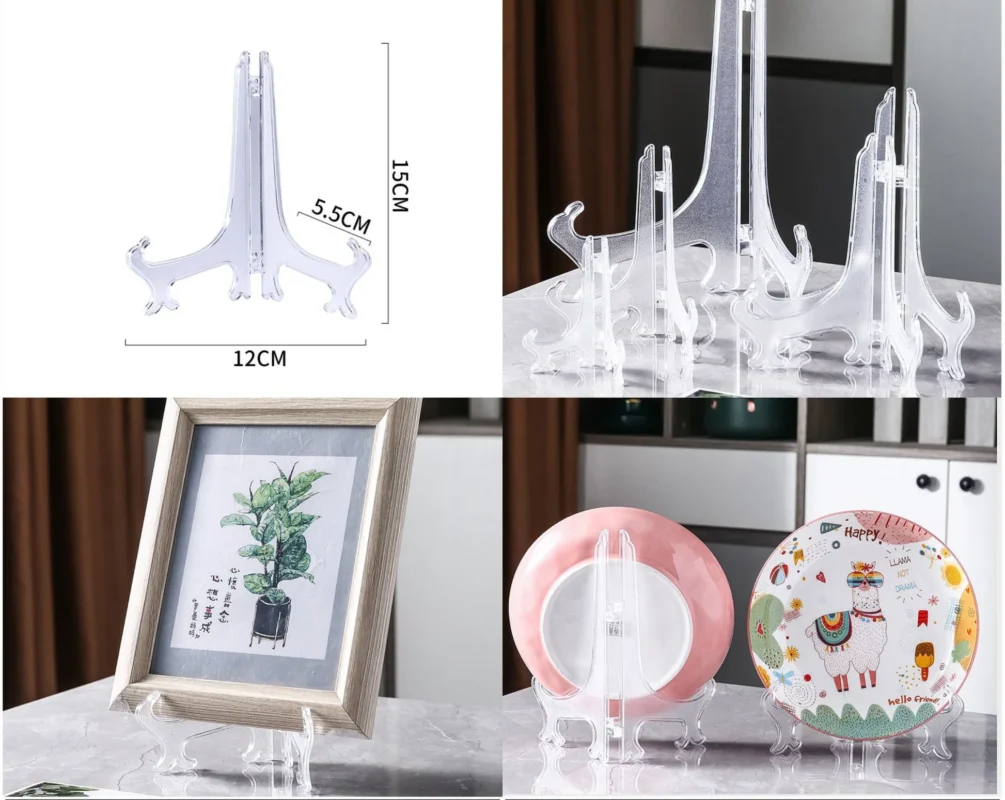6 Inch Plastic Folding Stand for Display | Mini Stand for Resin Art Frames, Plates & Crafts