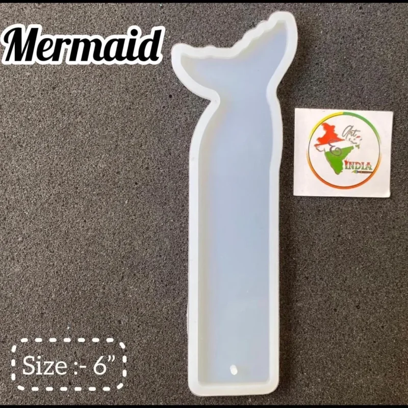 6-Inch Mermaid Bookmark Silicone Mold for Resin Art