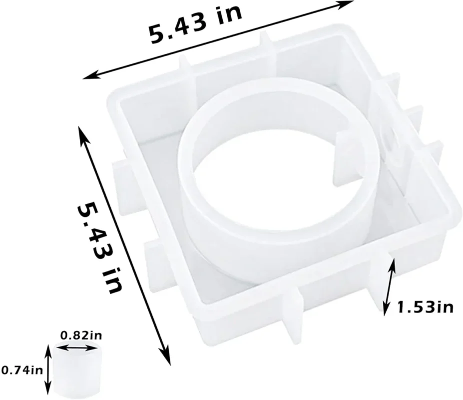 Square Resin Vase & Planter Silicone Mold for Resin Art