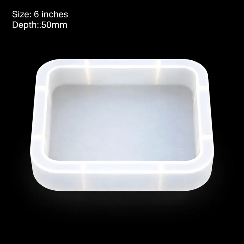 6″ × 6″ Square Deep Casting Silicone Mold (50mm Deep) for Resin Art