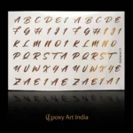 Capital Alphabet Gold Embossed Sticker Sheet for Resin Art
