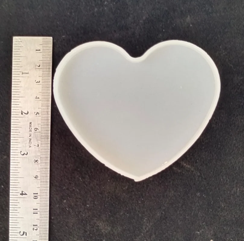3" x 5mm Heart Shape Coaster Mold For Resin Art
