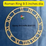 9.5 Inch Roman Clock Ring for Resin Art | MDF Clock Base with Roman Numbers for DIY Wall Clock