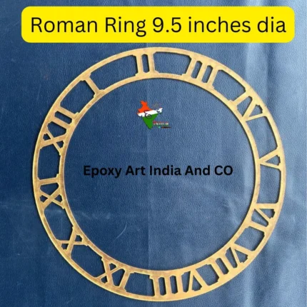 9.5 Inch Roman Clock Ring for Resin Art | MDF Clock Base with Roman Numbers for DIY Wall Clock