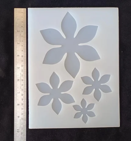 3D 4 Cavity Flower Mold for Resin Art – Silicone Mold for DIY Crafts