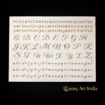 Alphabet Embossed Gold Sticker Sheet for Resin Art
