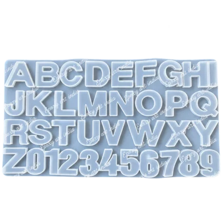 Alphabet Silicone Mold Without Hole (Back Pour) for Resin Art