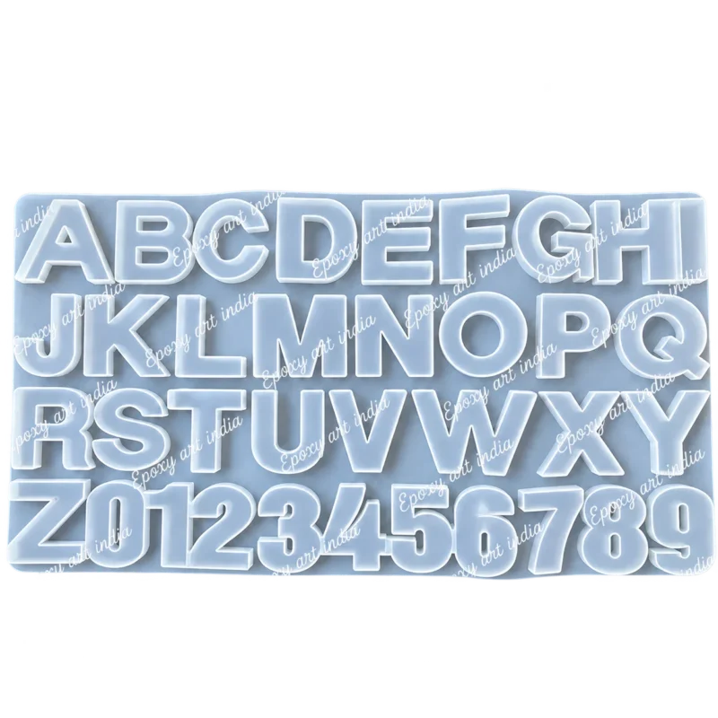 Alphabet Silicone Mold Without Hole (Back Pour) for Resin Art