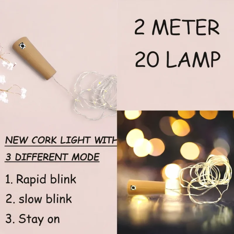Cork Light / String Light for Resin Art 2 Meters LED String Lights