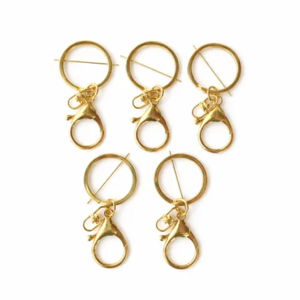 Gold Lobster Key Chain Hooks Set of 5 for Resin Art | Metal Lobster Clasp for Keychains | DIY Resin Craft Supplies India