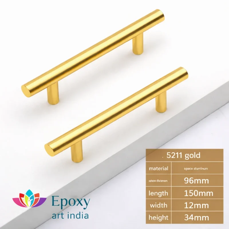6 Inch Plain Metal Handle for Resin Art Tray | Metal Tray Handle for DIY Serving Trays