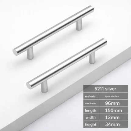 Silver 6 Inch Plain Metal Handle for Resin Art Tray | Metal Tray Handle for DIY Serving Trays