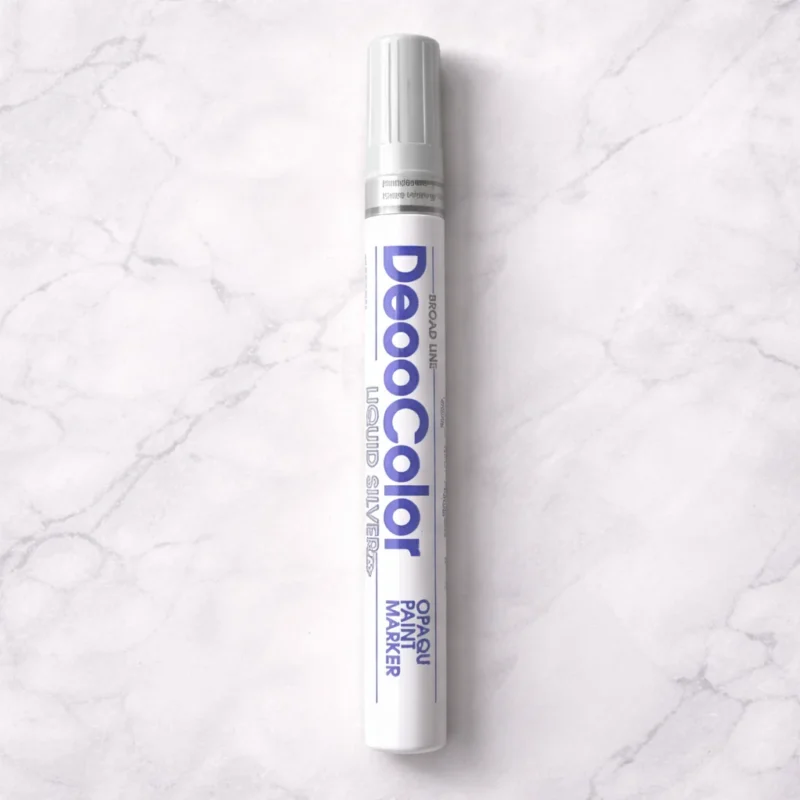 Silver Deco Metallic Marker for Resin Art | Paint Pen for Coasters, Trays & Geode Art |