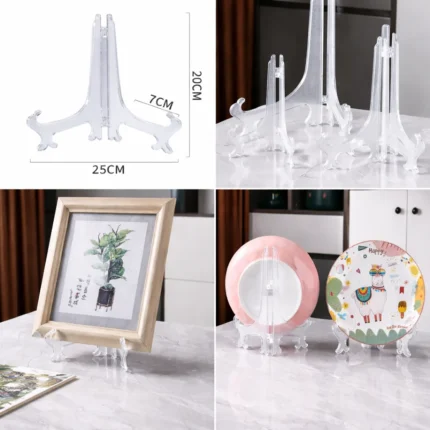 8 Inch Plastic Folding Stand for Display | Mini Stand for Resin Art Frames, Plates & Crafts