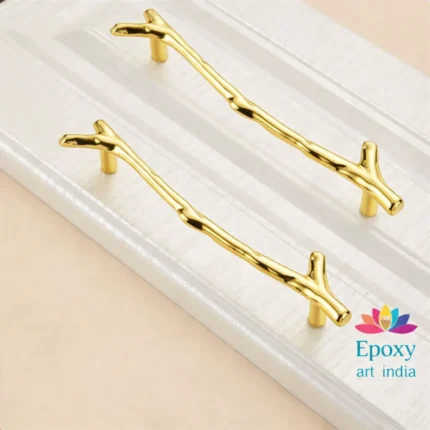 Gold Branch Tray Handles for Resin Art Tray | Decorative Metal Handles for DIY Resin Serving Trays