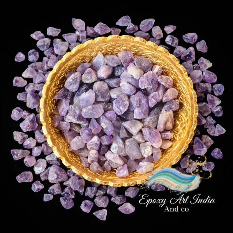 Amethyst Stone Chips 100gm for Resin Art | Purple Crystal Chips for Epoxy Resin Crafts