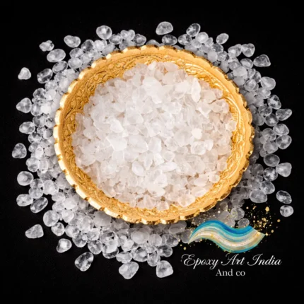 Clear Quartz Crystal Chips 100gm for Resin Art | Natural Decorative Quartz Stones for Epoxy Resin Crafts