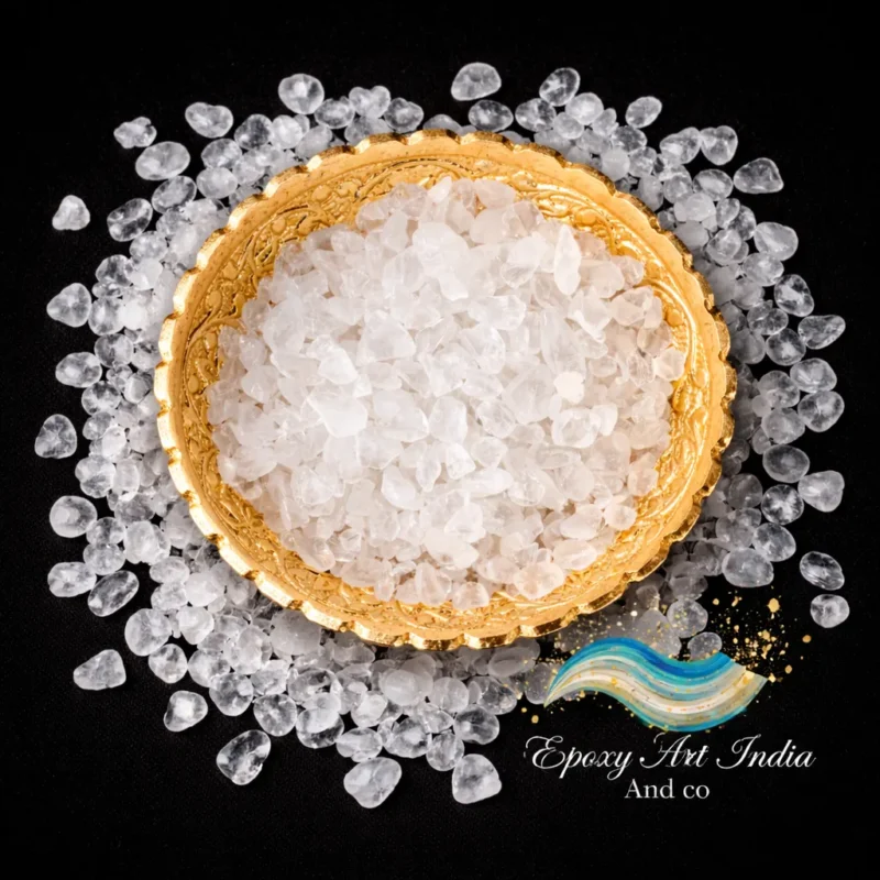 Clear Quartz Crystal Chips 100gm for Resin Art | Natural Decorative Quartz Stones for Epoxy Resin Crafts