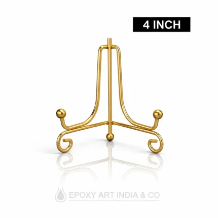 4 Inch Metal Folding Stand for Display | Adjustable Stand for Resin Art Frames, Plates & Crafts